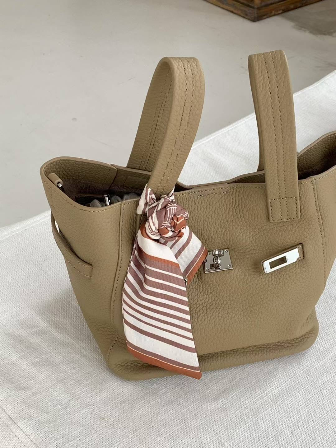 Handmade Clemence Leather Tote Bag
