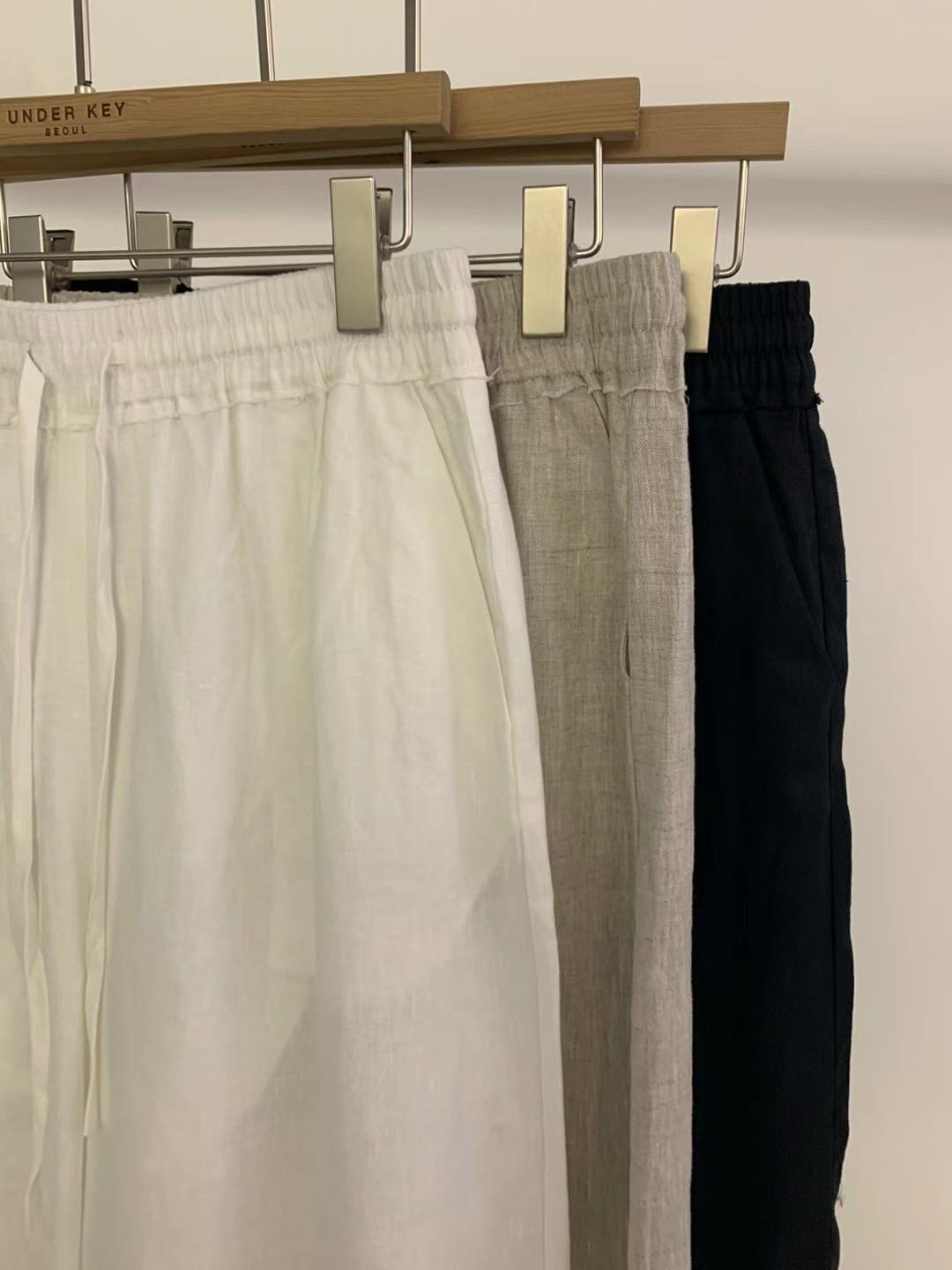 Wide-leg Linen Trousers *3 Colors