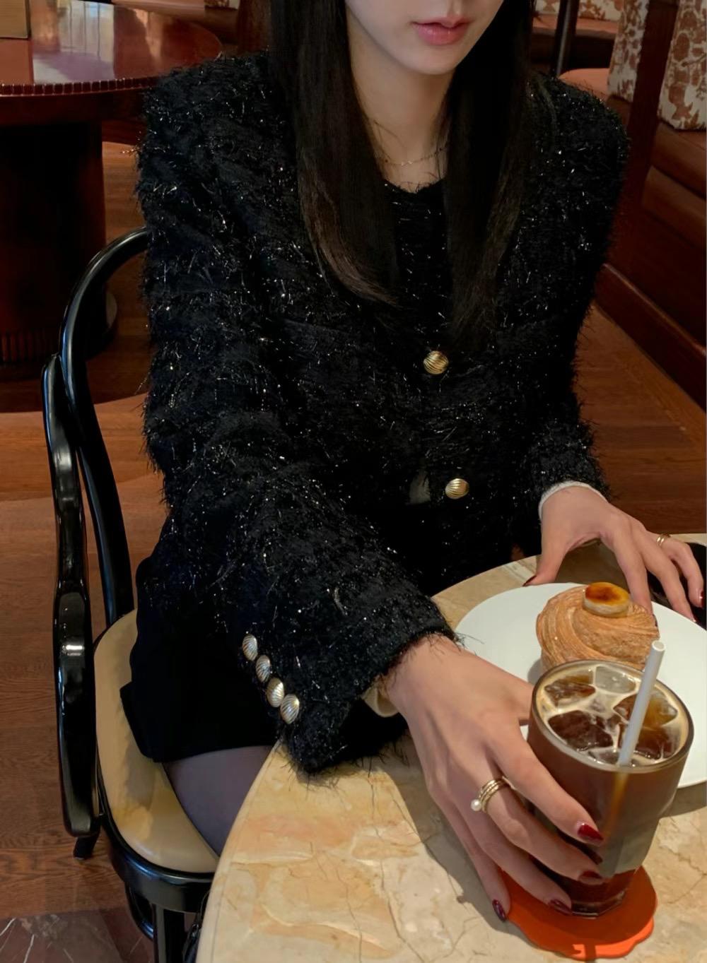 Tweed Fuzzy Jacket *3 Colors
