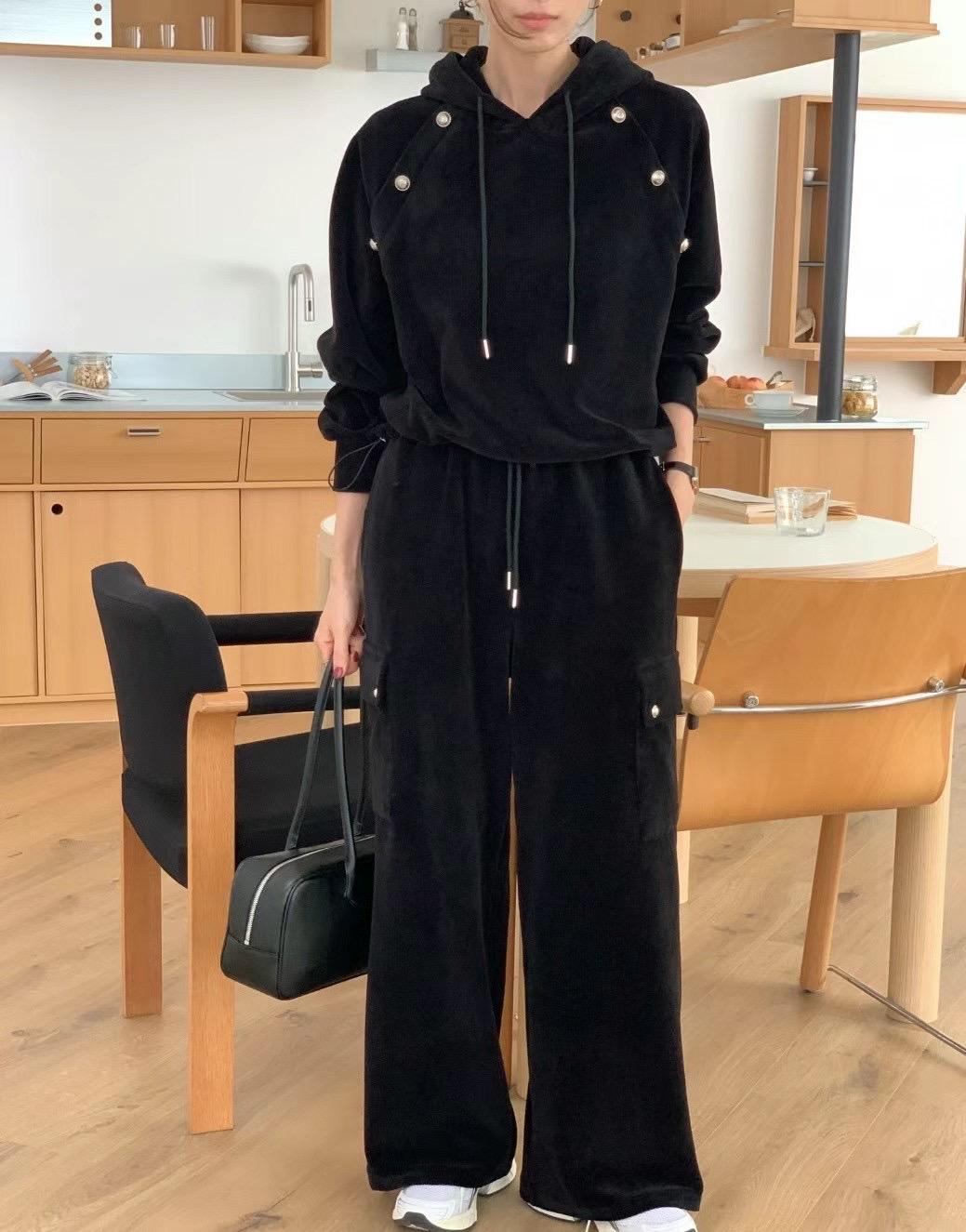 Wide-leg Knit Cargo Pants *2 Colors