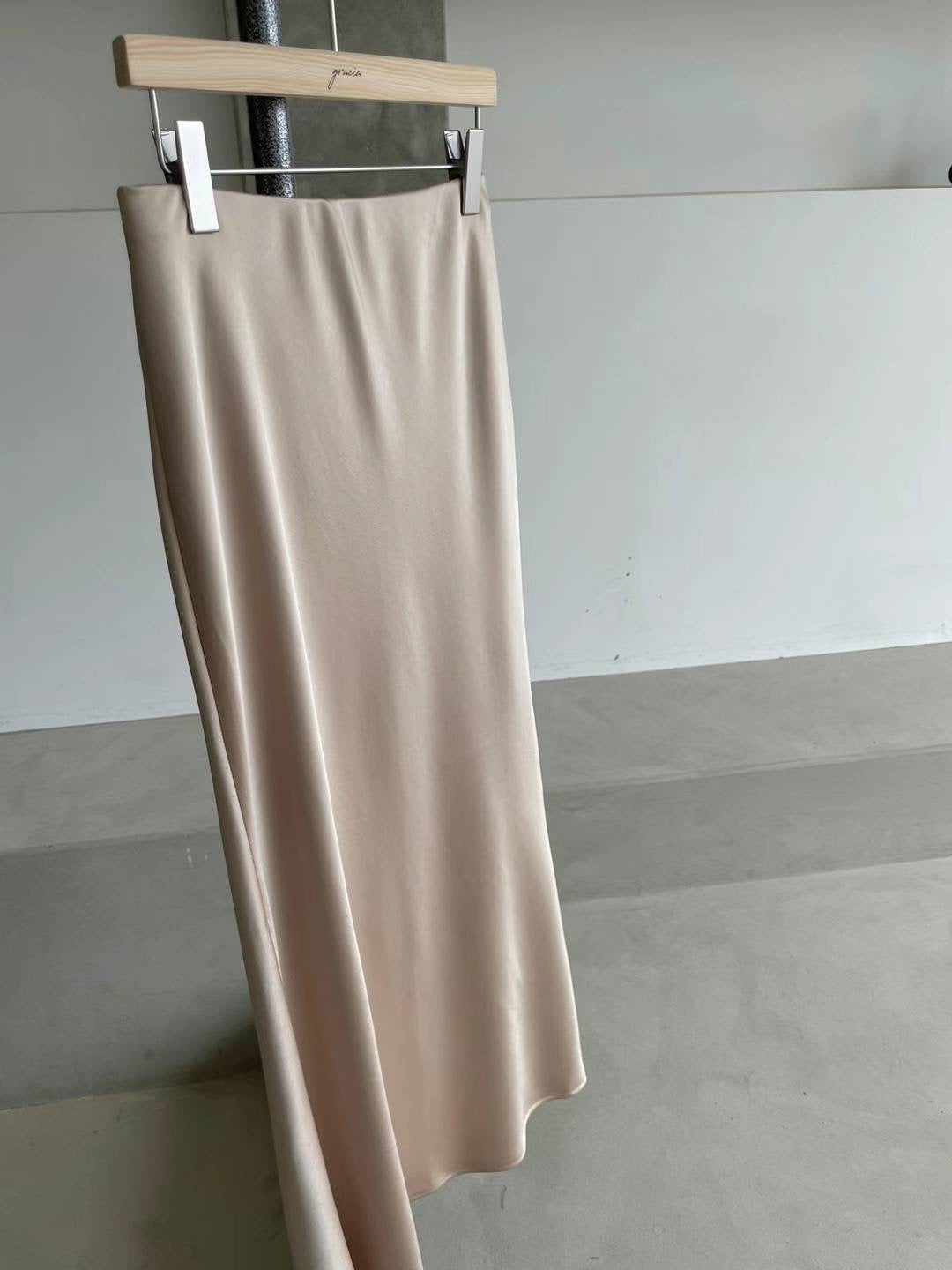 Satin Midi Skirt