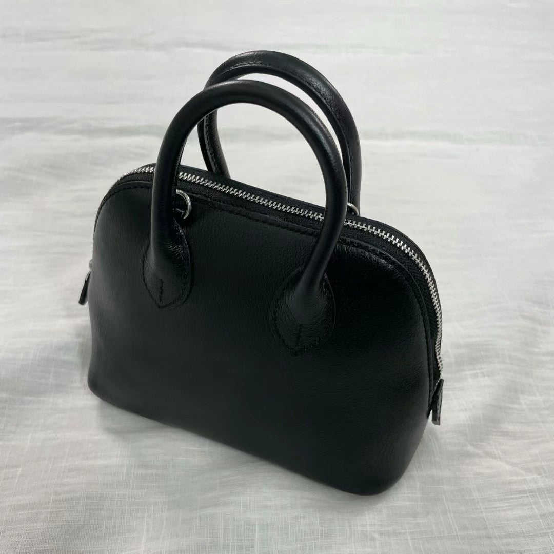 Genuine Leather Handmade Mini Bowling Bag