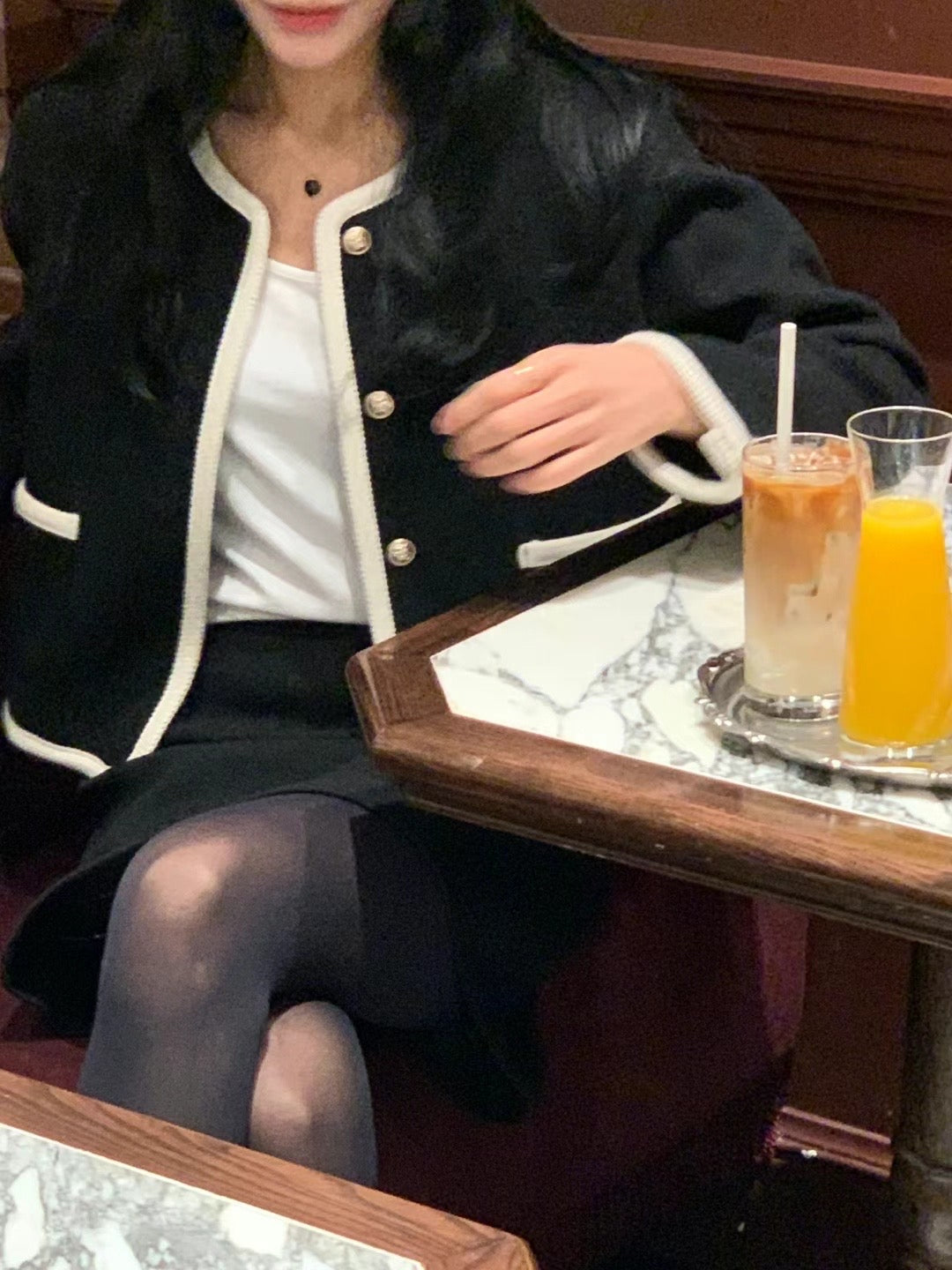 Vergamot Monochrome Tweed Blazer