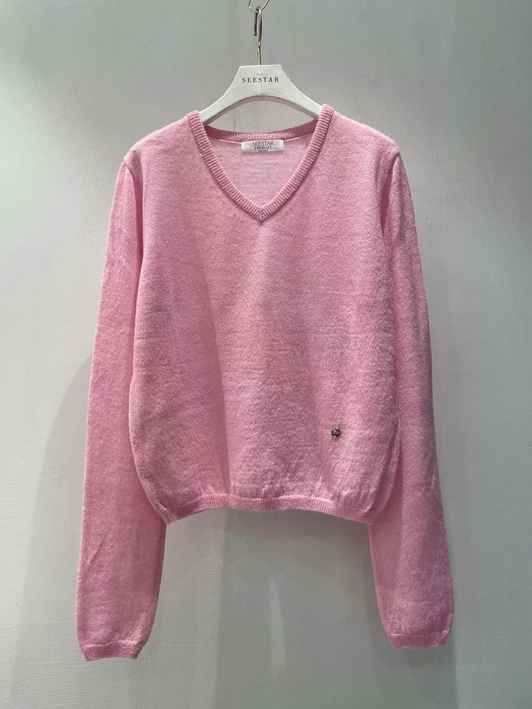 Long Sleeved V-neck Knit Sweater *3 Colors