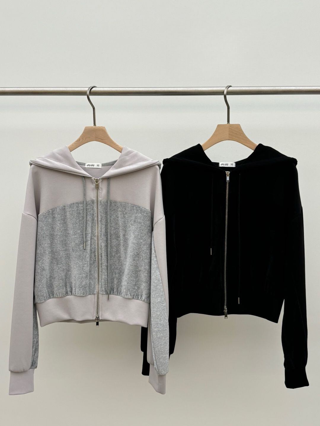 Full-zip Hooded Knit Sweater *2 Colors