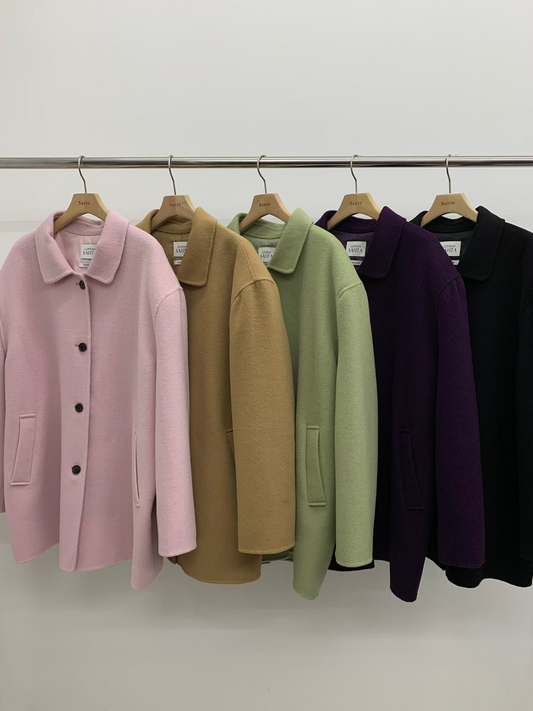 Collared Fleeced Coat *5 Colors