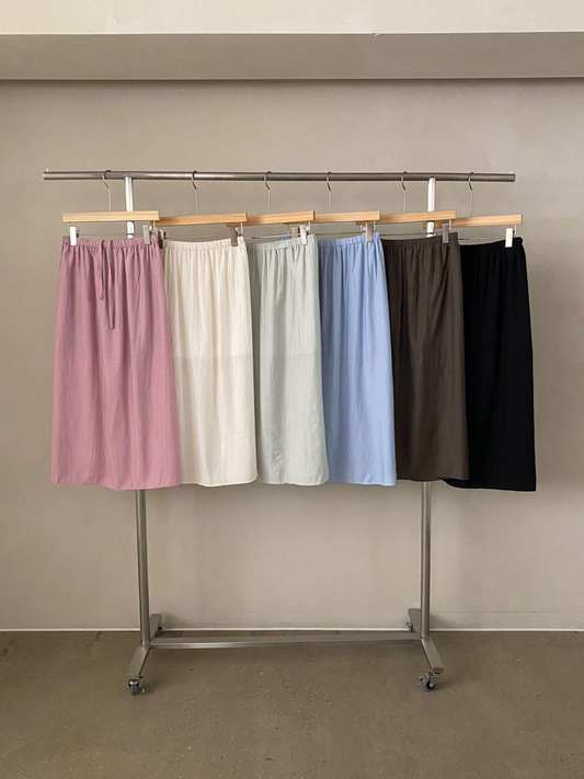 Tie Waist Linen Skirt *6 Colors