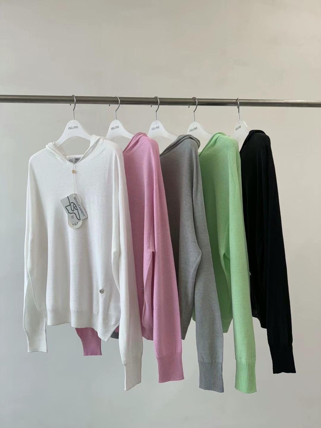 Long Sleeved Knit Hooded Top *5 Colors