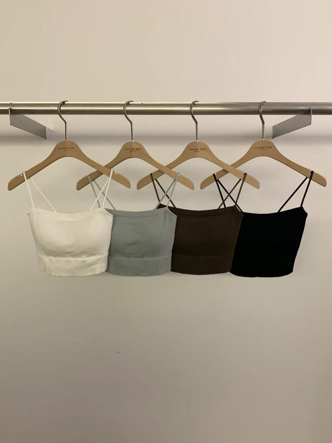 Ribbed-knit Cropped Camisole *4 Colors