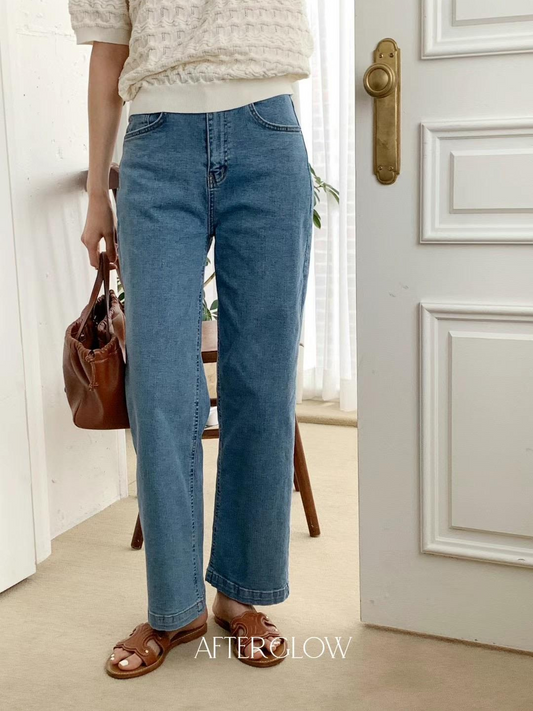 Straight Leg Denim Pants