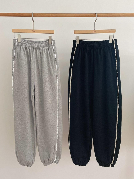 Lace Trim Sweatpants *2 Colors