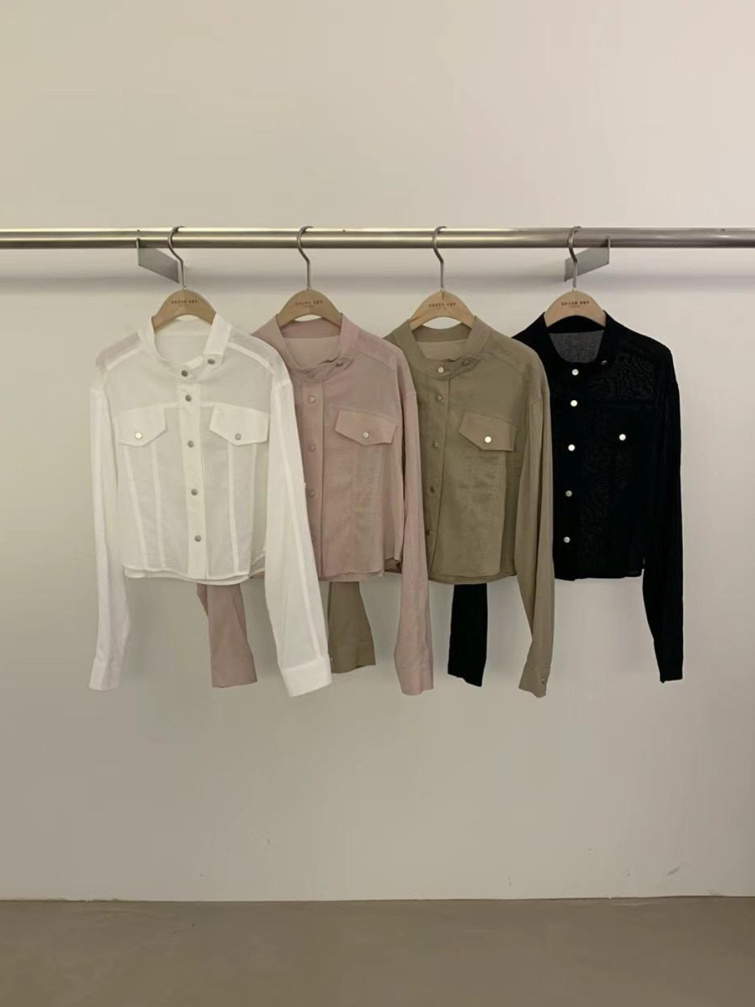 Button-down Long Sleeved Sheer Shirt *4 Colors