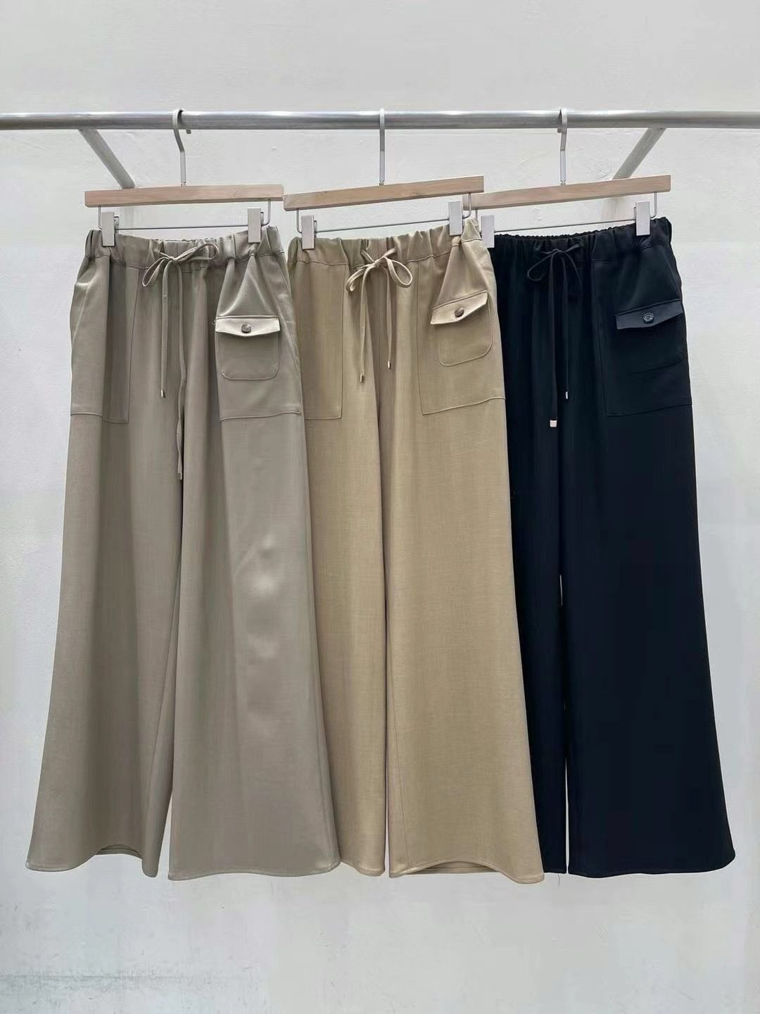 Drawstring Waist Wide-leg Pants *3 Colors