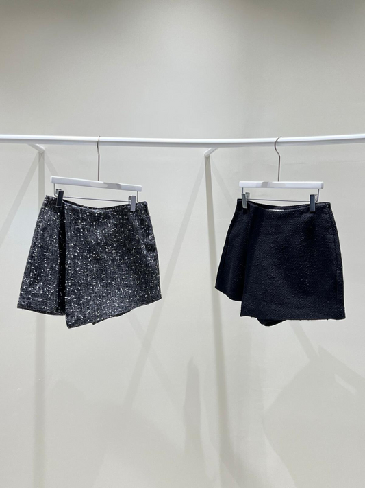 Tweed Wrap Shorts *2 Colors