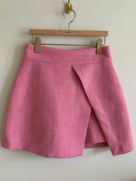 High-waist Tweed Wrap Shorts *2 Colors