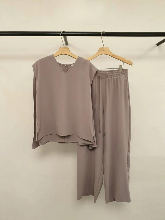 Loose Fit Sleeveless Top & Pants Set *3 Colors (Sold Separately)