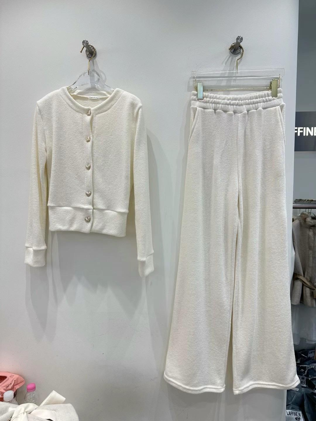 Wool Cardigan & Sweatpants Set *2 Colors