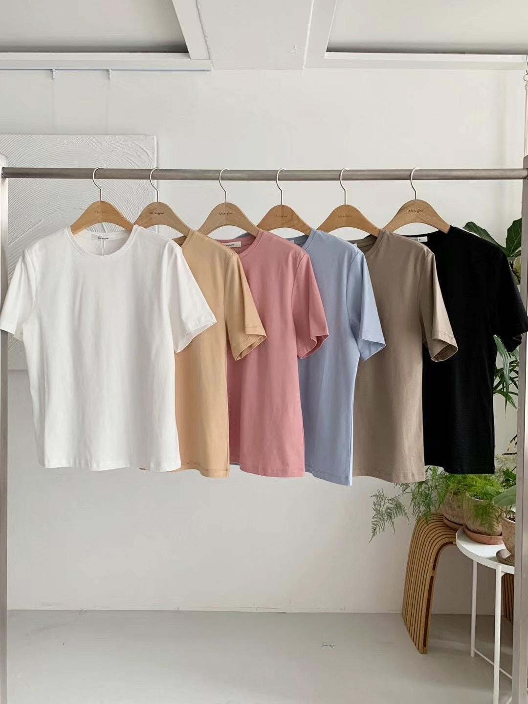 Round Neck Short Sleeved Cotton T-Shirt *6 Colors