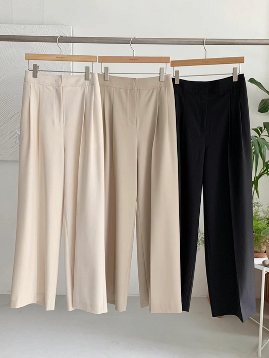 Relaxed Fit Stretchable Waist Pants *3 Colors