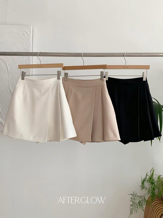 High-waisted Pleated Skort *3 Colors