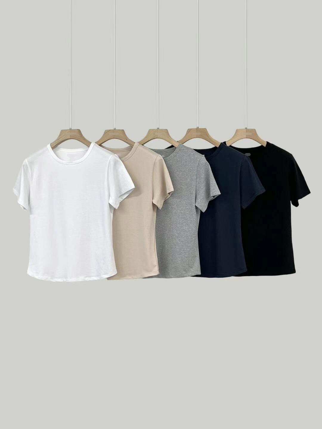 Classic Round Neck Short Sleeved T-Shirt *5 Colors