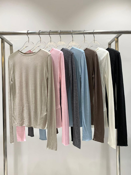 Long Sleeved Mesh T-Shirt *7 Colors