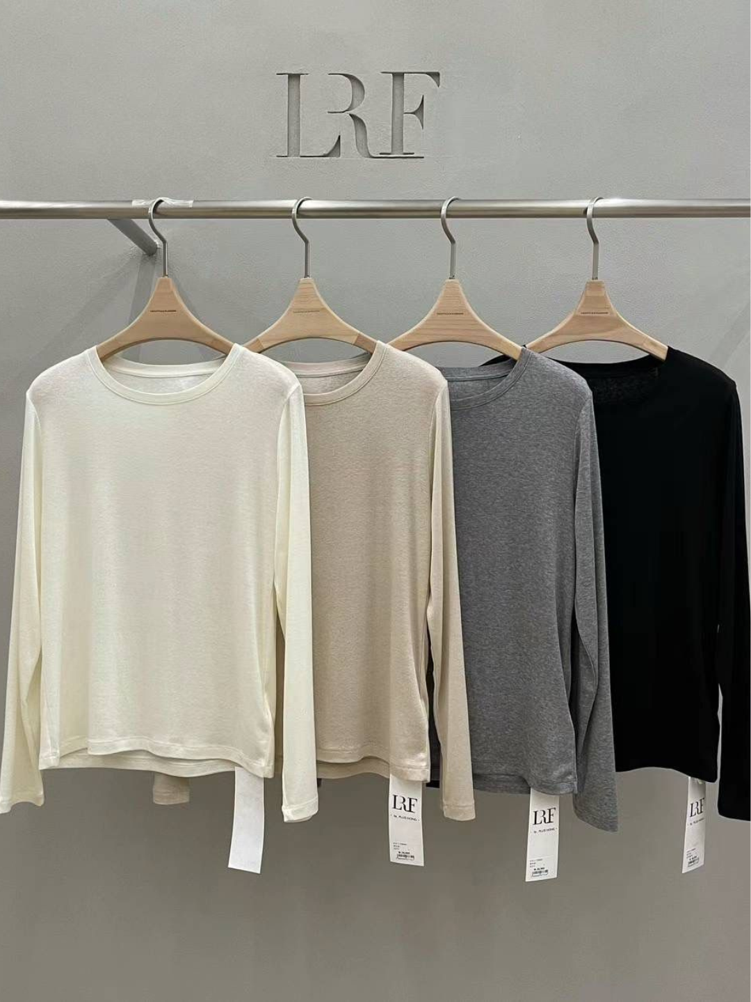 Boatneck Long Sleeved Neutral T-shirt *4 Colors