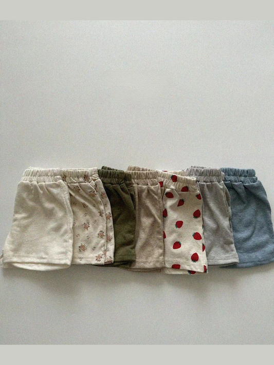 Printed Linen Kids Shorts *7 Colors