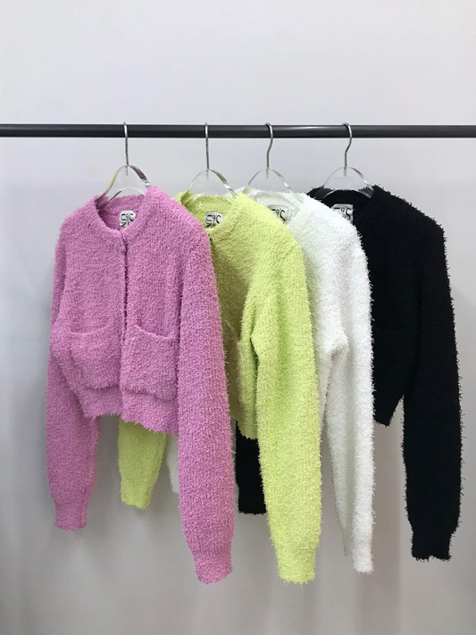 Unanswered Mystery Fuzzy Knitted Short Jacket *4 Colors