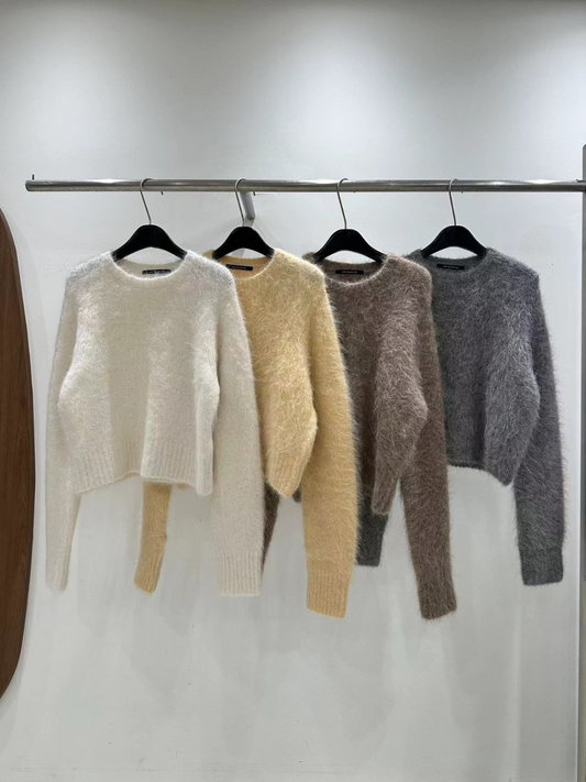 Alpaca Fuzzy Sweater *4 Colors