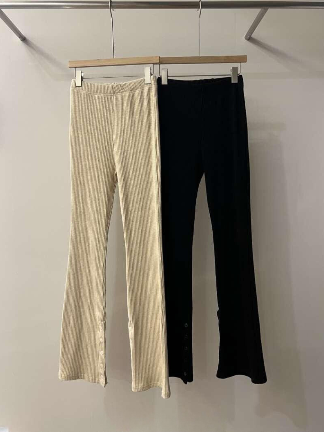 Corduroy Wide-leg Side Button Pants *2 Colors