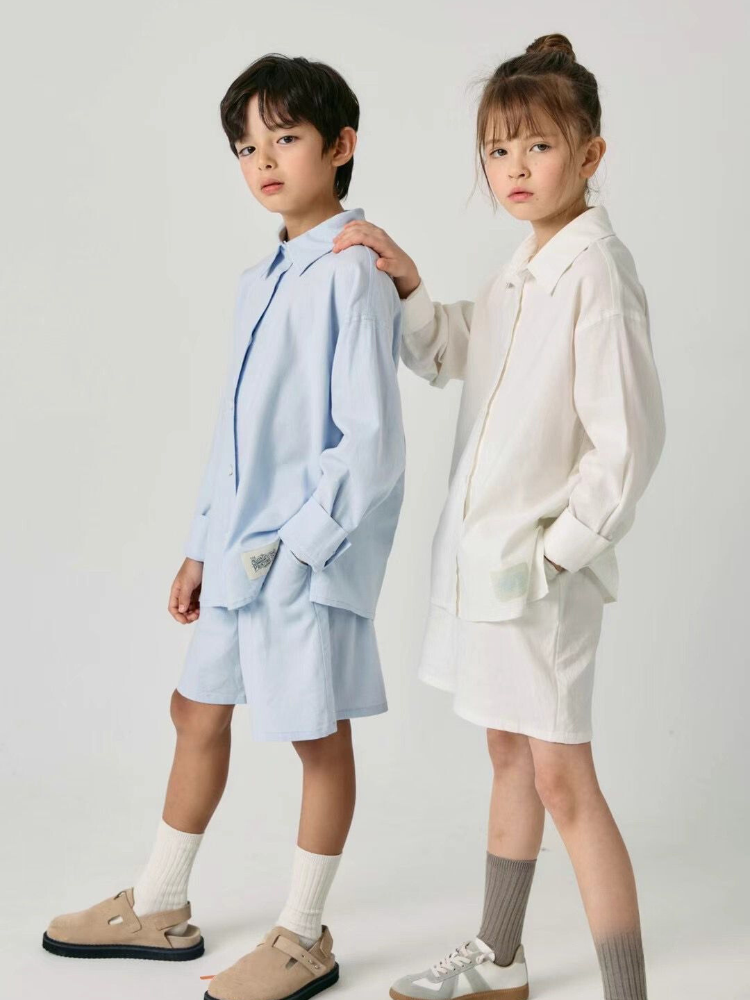 Kids Long Sleeved Shirt & Shorts Set *3 Colors