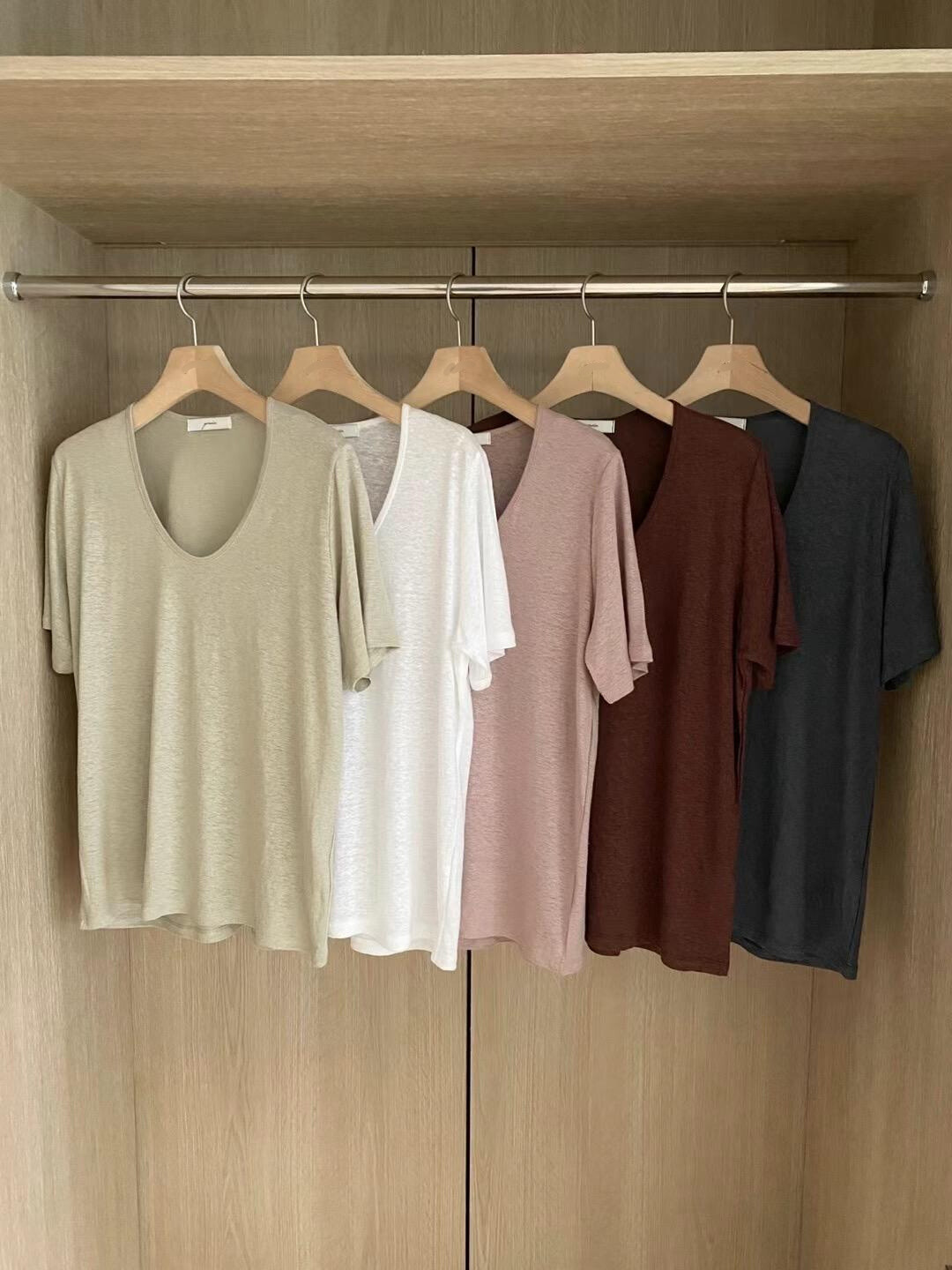 Relaxed Scoop Neck Short Sleeved T-Shirt *5 Colors