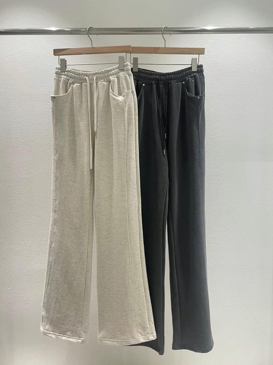 Drawstring Waist Wide-Leg Pants *2 Colors