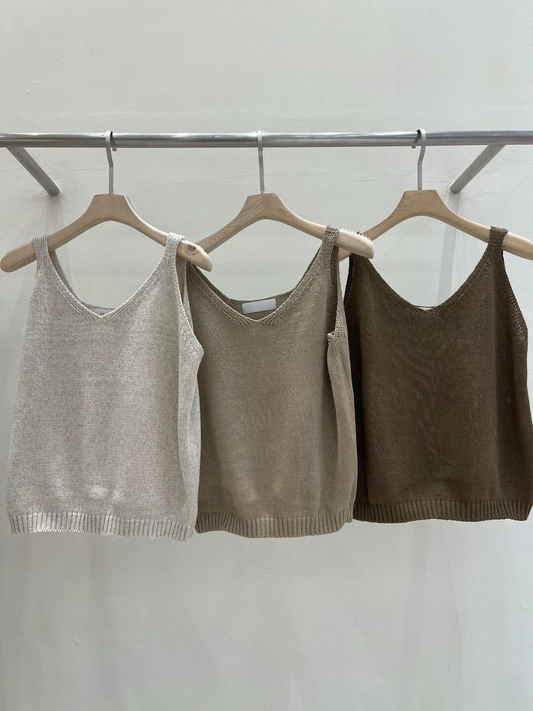 V-neck Sleeveless Knitted Vest *3 Colors