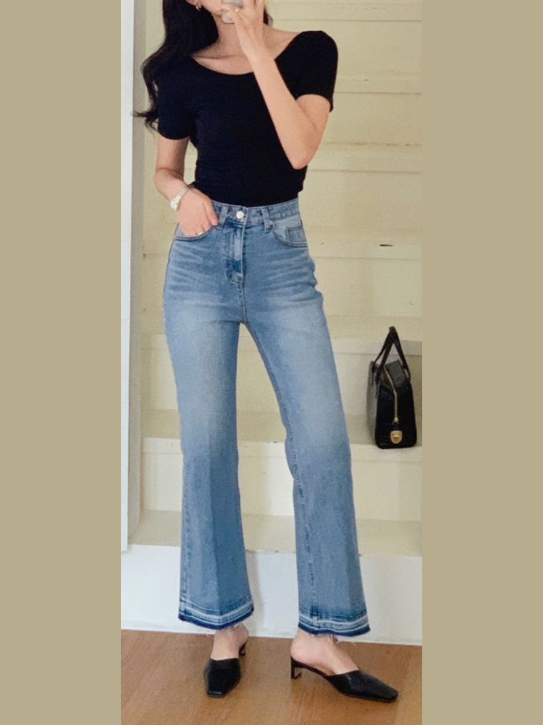 Spandex Bootcut Flared Denim Jeans