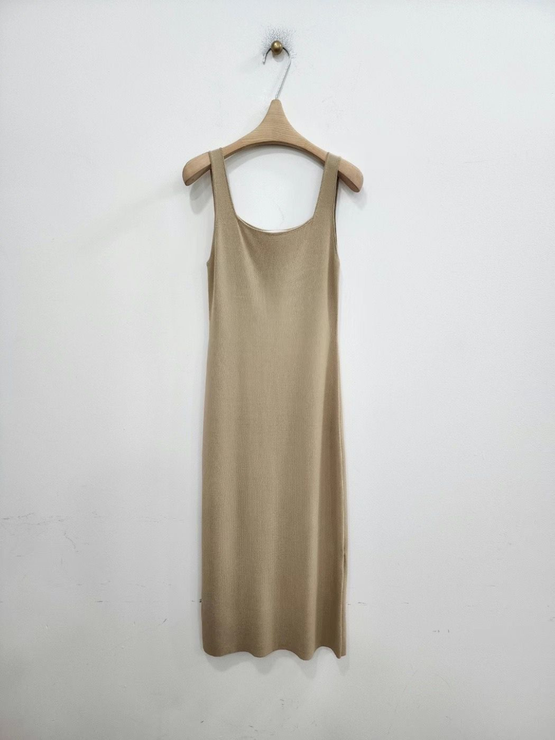 Square Neck Sleeveless Knit Dress *3 Colors