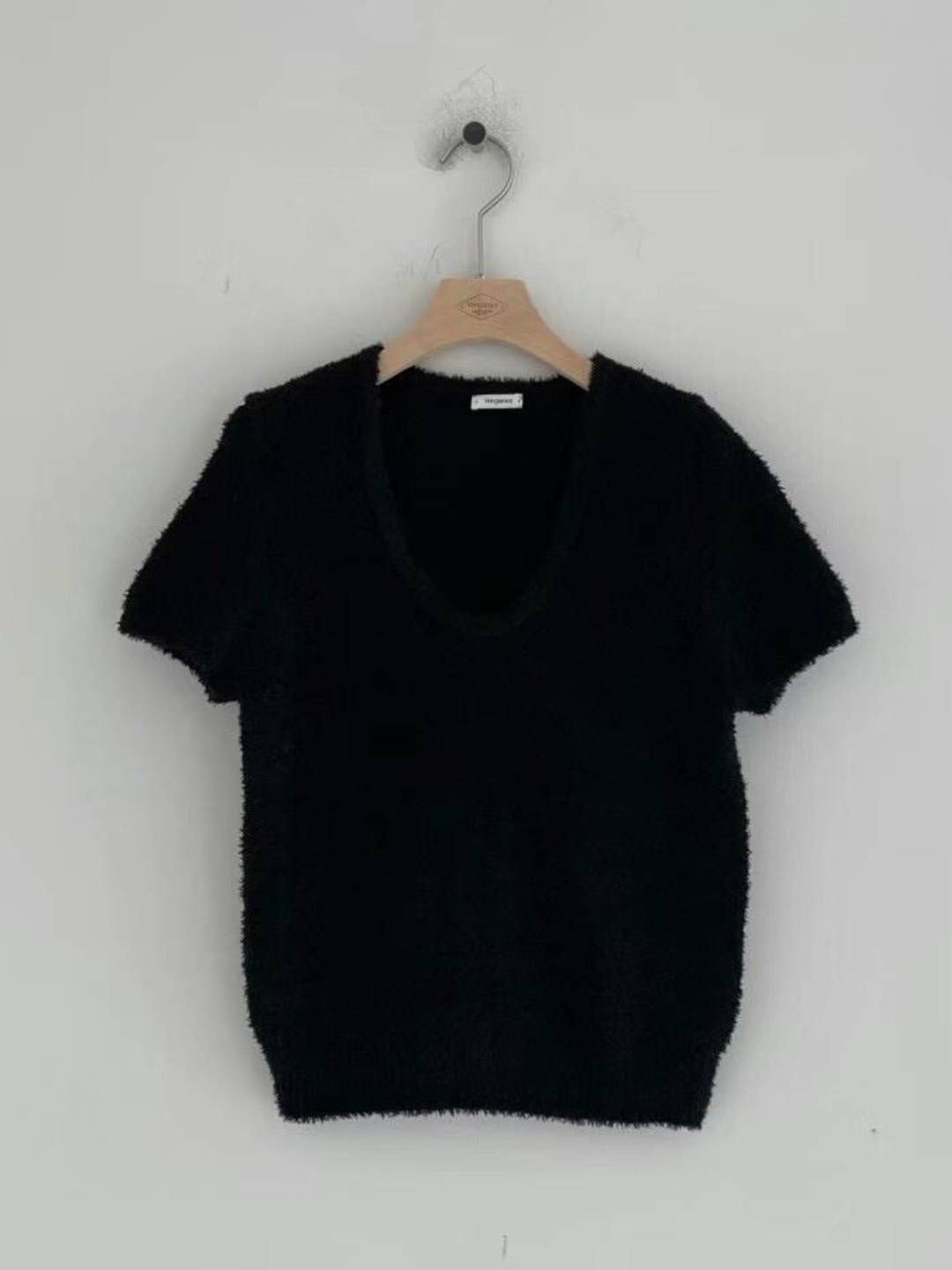 U-Neck Short Sleeved Teddy Top *3 Colors