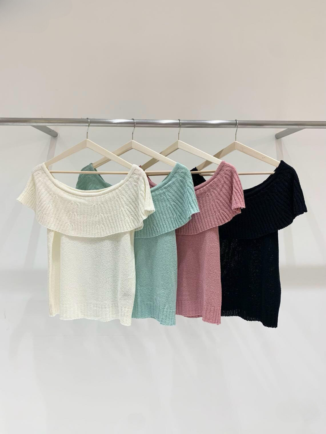 Knitted Peter Pan Collar Top *4 Colors