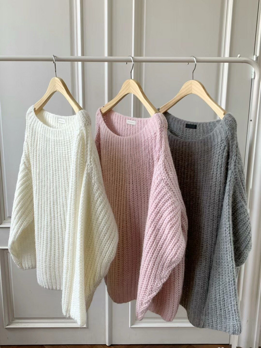 Cable Knit Oversized Sweater *3 Colors