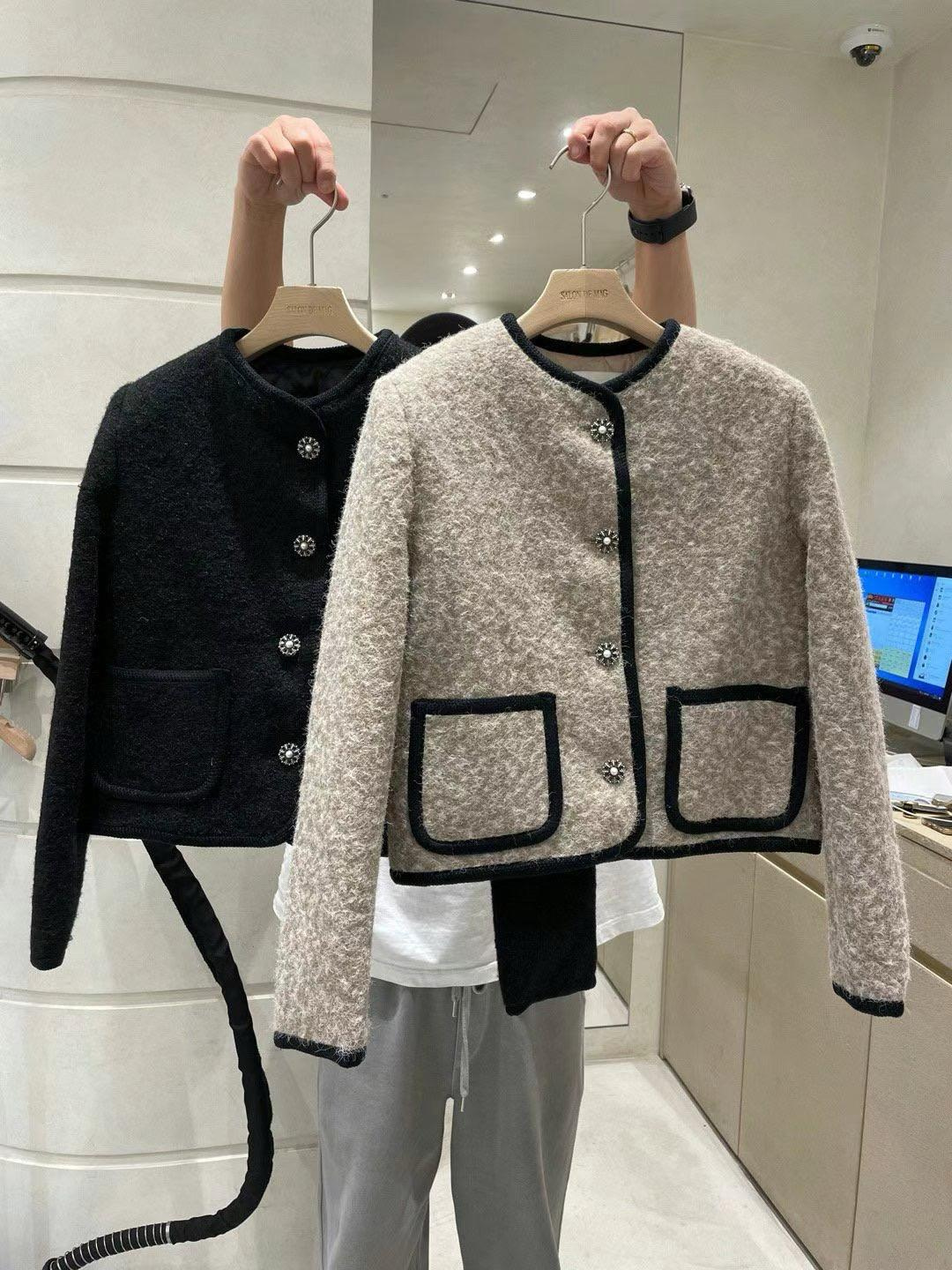 Button Quilted Wool Jacket *2 Colors