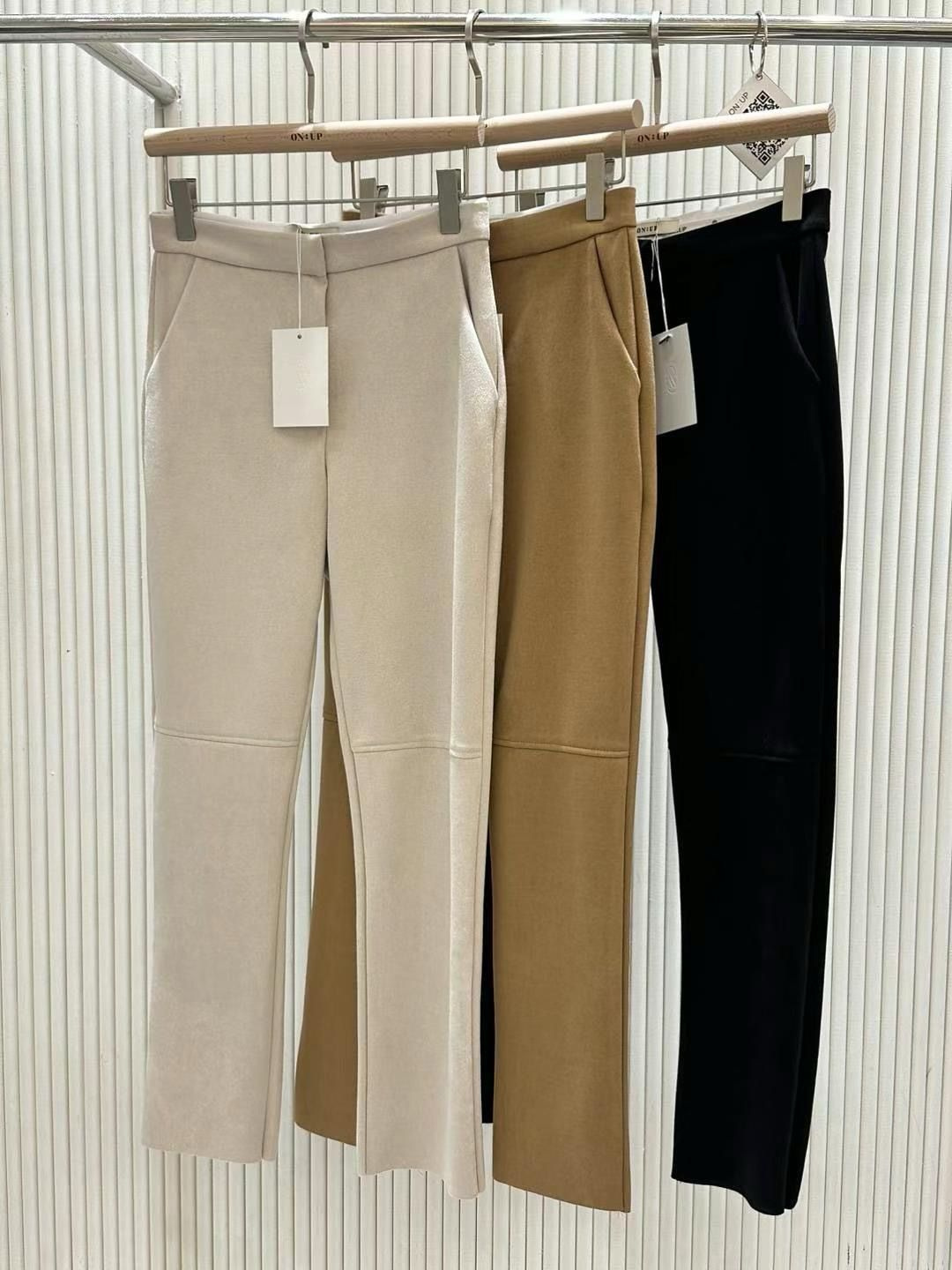 On Up Velvet Straight Cropped Pants *3 Colors