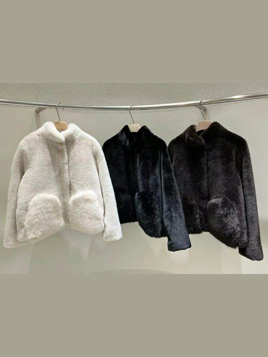 Merry J Fur Pocket Jacket *3 Colors