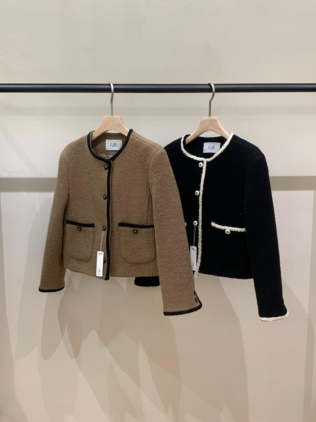 Contrast Wool Jacket *2 Colors