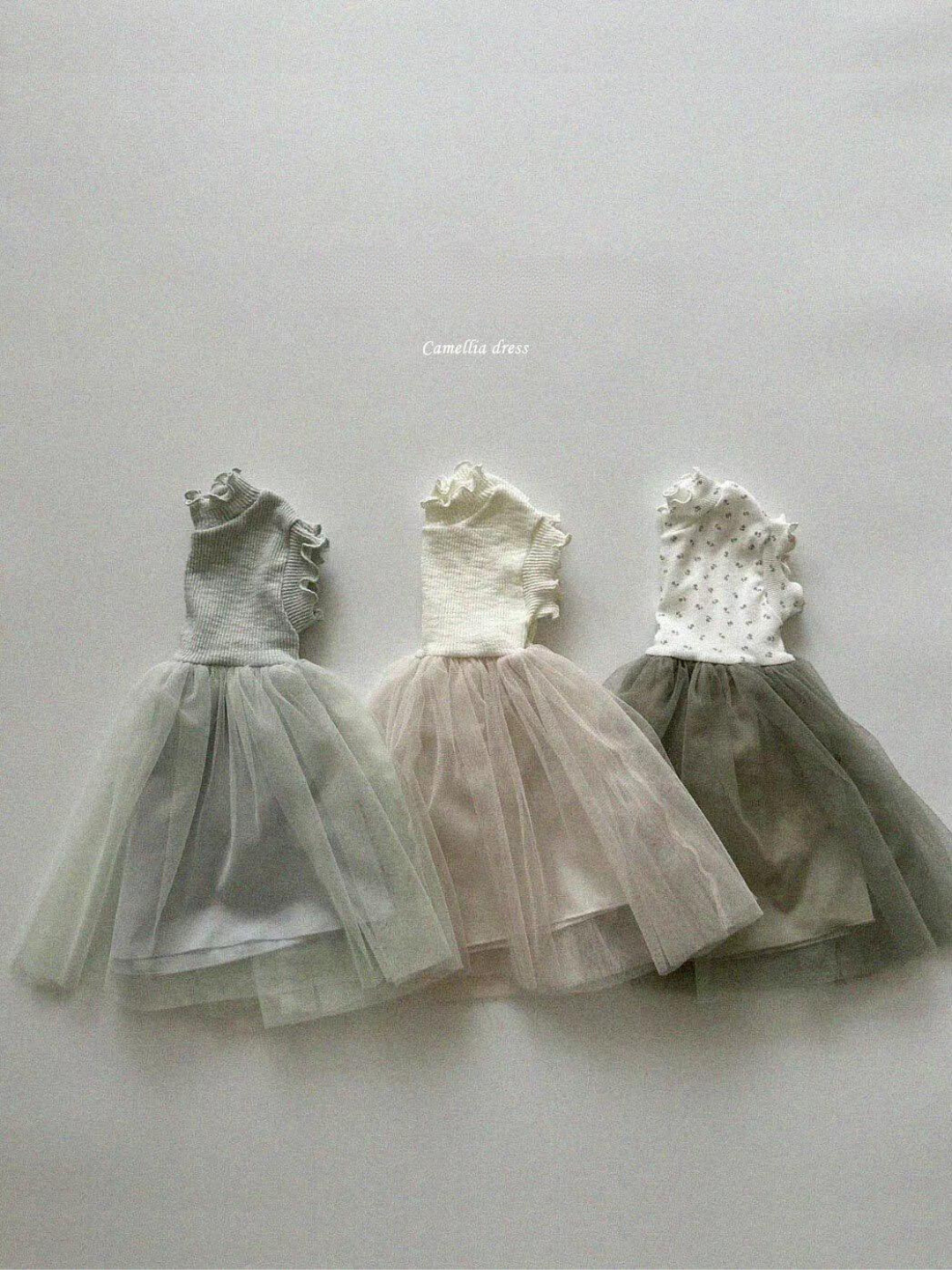 Camellia Frill Tutu Kids Dress *3 Colors