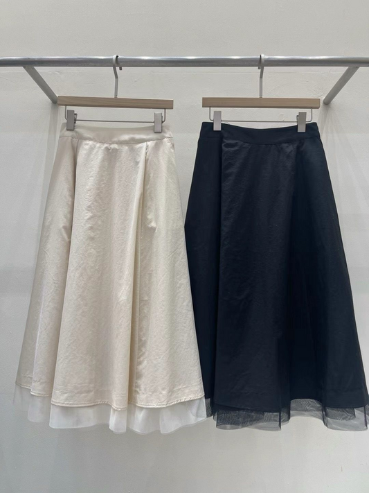 High Waist Layered Skirt *2 Colors