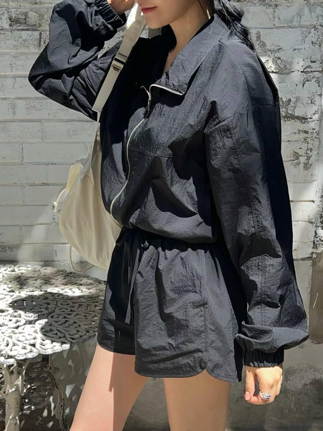 Windbreaker Jacket & Shorts Set *3 Colors