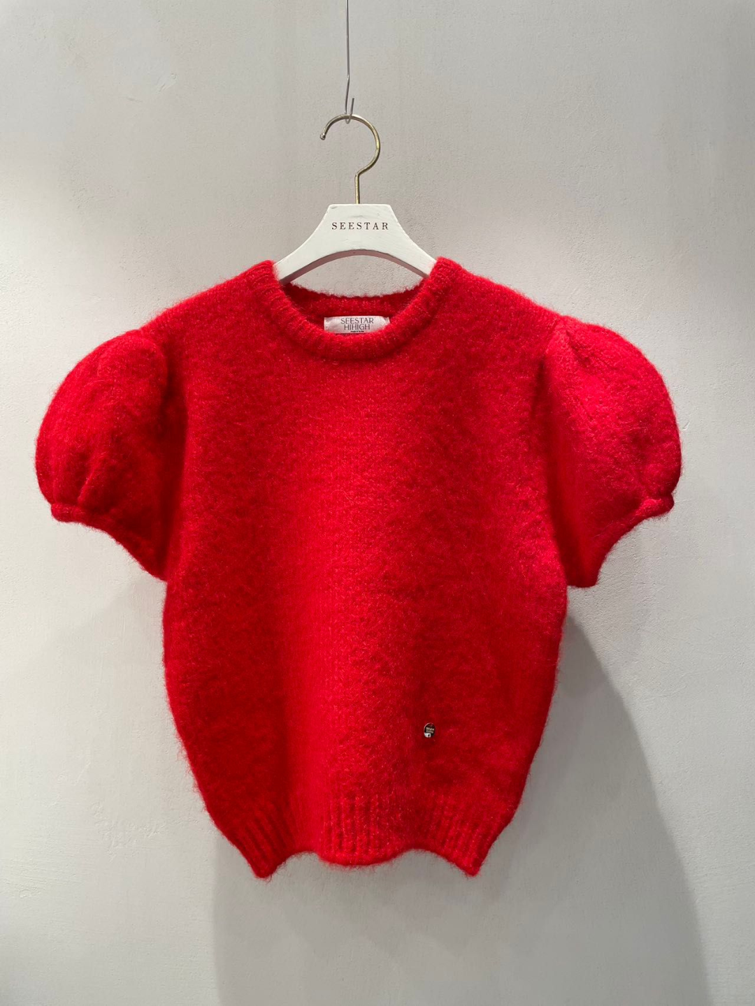 Knitted Short Puff sleeve Sweater *4 Colors