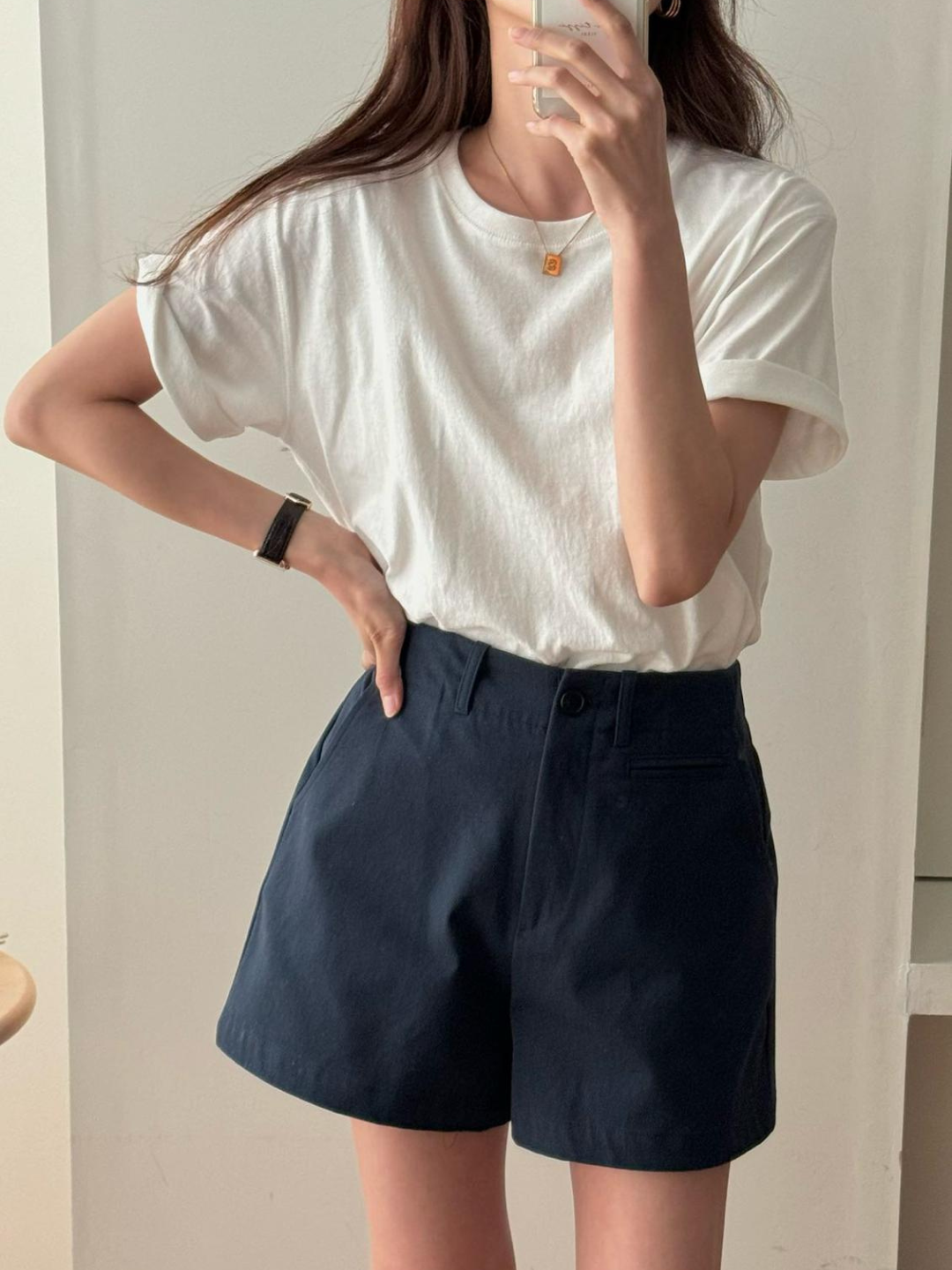 High-waist Relaxed Fit Shorts *3 Colors