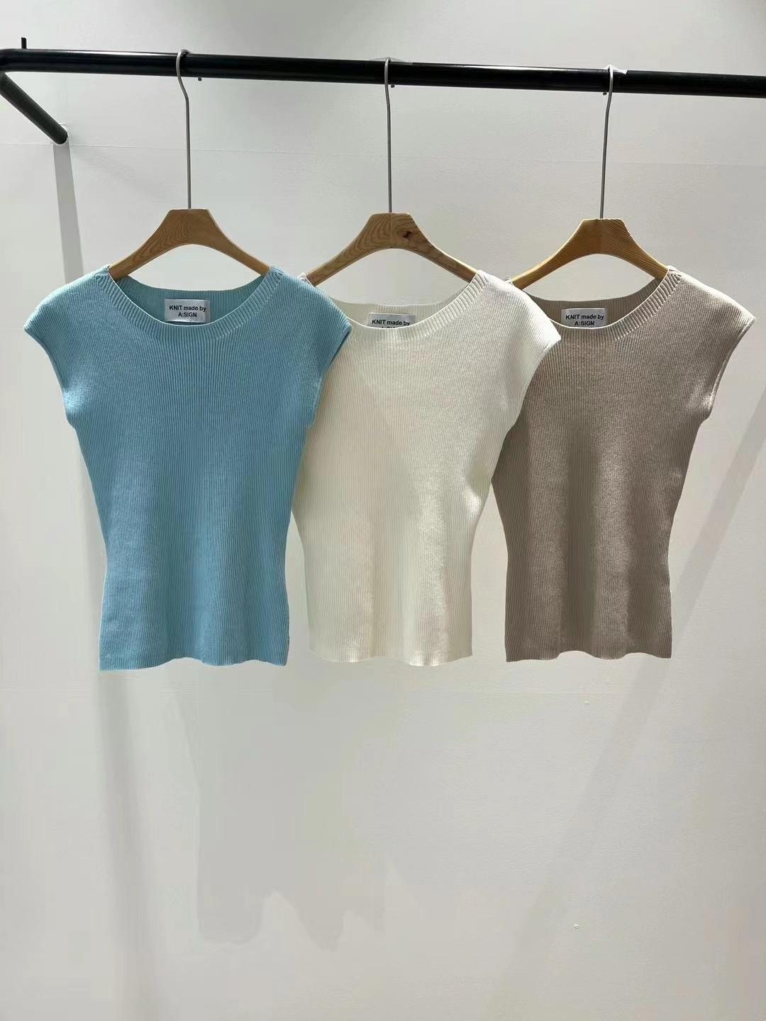 Sleeveless Boat Neck Ribbed Top *3 Colors